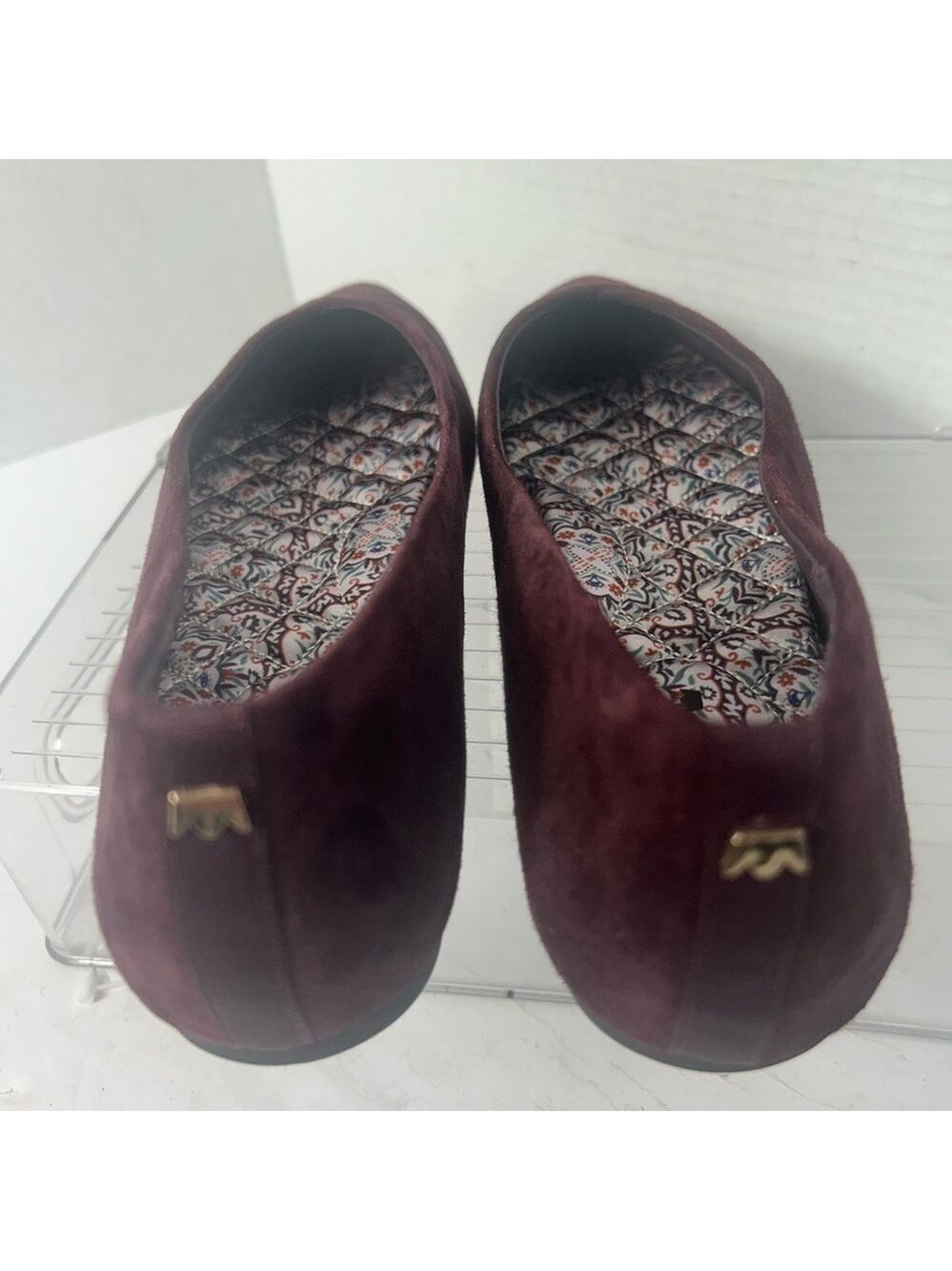 NEW Birdies Women’s The Goldfinch Suede Pointed Toe Elegant Burgundy Flats 7M - Picture 4 of 7
